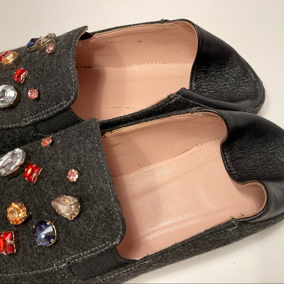 JCREW- CONVERTIBLE SMOKING SLIPPER w/ JEWELS SZ 8 - Picture 8 of 9